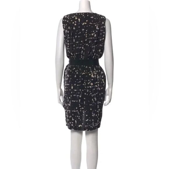 Women’s ULLA JOHNSON X REVOLVE abstract belted sleeveless SILK vneck dress SZ 4 - Picture 2 of 8